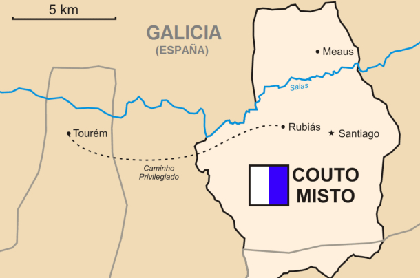 Mapa del Couto Mixto 