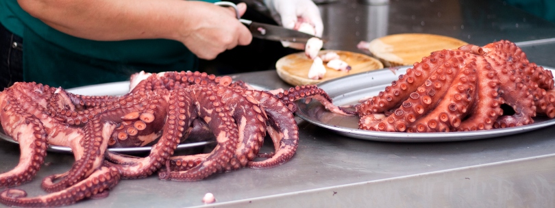 Cortar pulpo